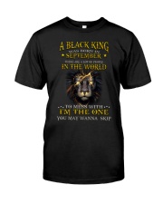 Black King born in September Premium Fit Mens Tee tile