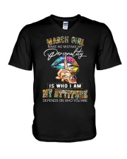 March Woman V-Neck T-Shirt tile