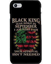 Black King born in September Phone Case tile