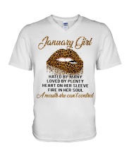 January Girl V-Neck T-Shirt tile