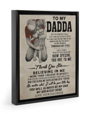 Believing In Me - To Dadda From Daughter Floating Framed Canvas Prints Black tile