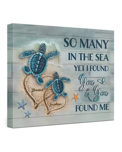 I Found You & You Found Me - Amazing Gift For Husband Canvas-Wrap-Print
