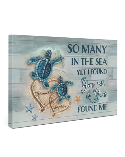 I Found You & You Found Me - Amazing Gift For Husband Canvas-Wrap-Print
