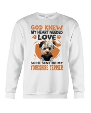 GOD SENT ME MY YORKSHIRE TERRIER Crewneck Sweatshirt thumbnail