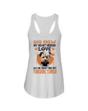 GOD SENT ME MY YORKSHIRE TERRIER Ladies Flowy Tank thumbnail