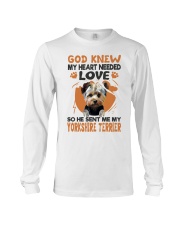 GOD SENT ME MY YORKSHIRE TERRIER Long Sleeve Tee thumbnail