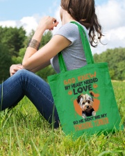 GOD SENT ME MY YORKSHIRE TERRIER Tote Bag lifestyle-totebag-front-6
