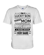 I AM A LUCKY SON - SON FROM MOM V-Neck T-Shirt thumbnail