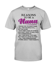 REASONS TO BE A NANA Classic T-Shirt front