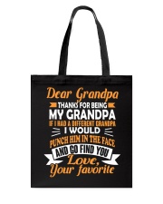 Thanks For Being My Grandpa Tote Bag tile