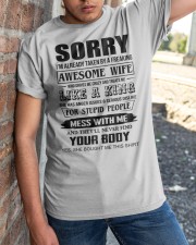 A FREAKING AWESOME WIFE Classic T-Shirt apparel-classic-tshirt-lifestyle-27