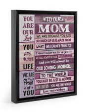 You Are My Life - Lovely Gift For Mom Floating Framed Canvas Prints Black tile