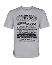 SHE LOVES ME SO MUCH - BEST GIFT FOR SON FROM MOM V-Neck T-Shirt thumbnail