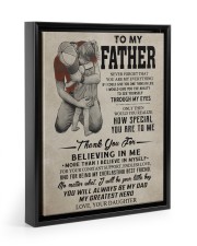 Believing In Me - To Father From Daughter Floating Framed Canvas Prints Black tile
