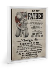 Believing In Me - To Father From Daughter Floating Framed Canvas Prints White tile