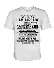 SHE IS MY WHOLE WORLD V-Neck T-Shirt thumbnail