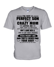 SHE IS MY BEST FRIEND - BEST GIFT FOR SON FROM MOM V-Neck T-Shirt thumbnail