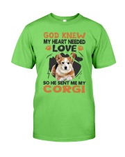 GOD SENT ME MY CORGI Classic T-Shirt front