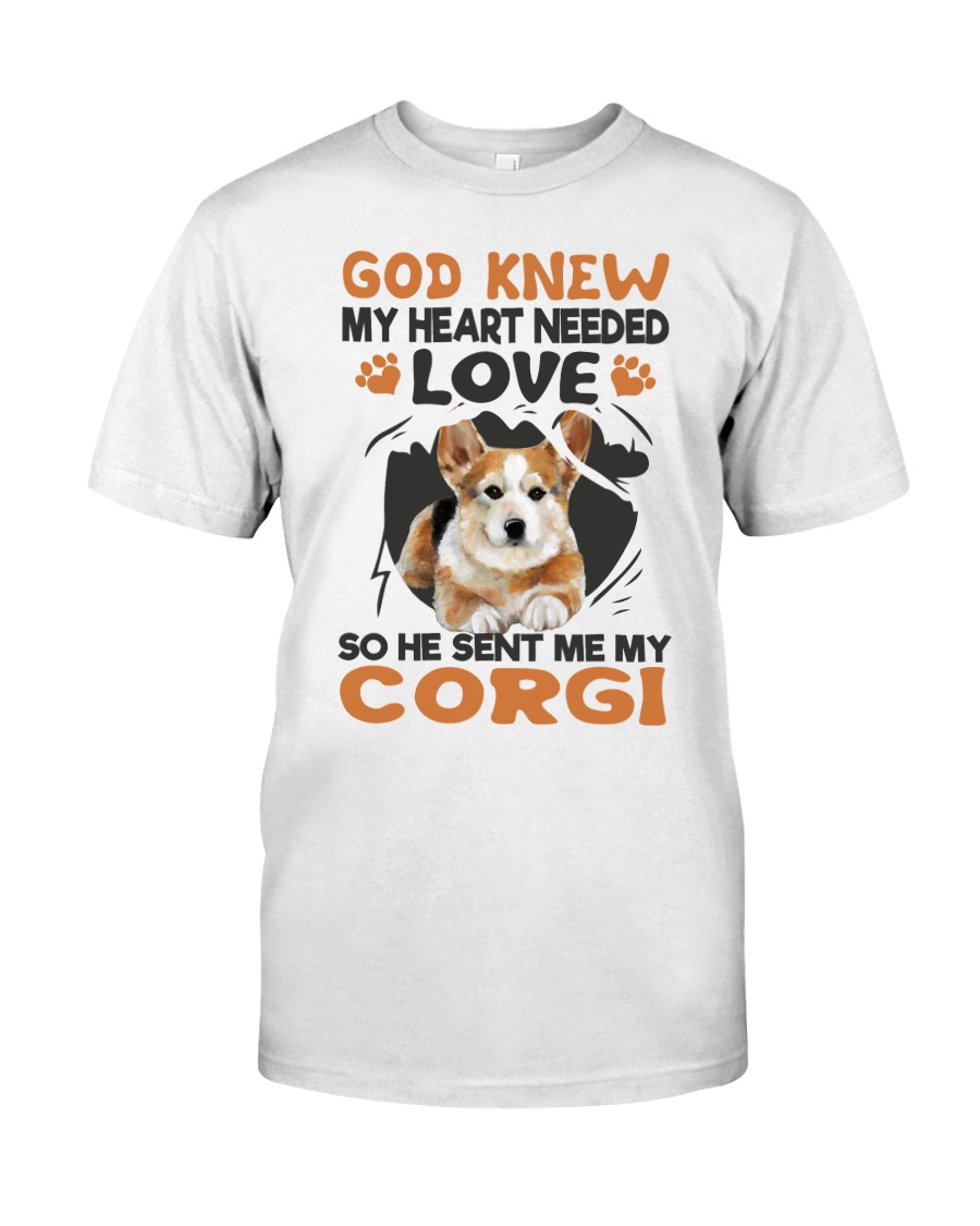 GOD SENT ME MY CORGI Classic T-Shirt