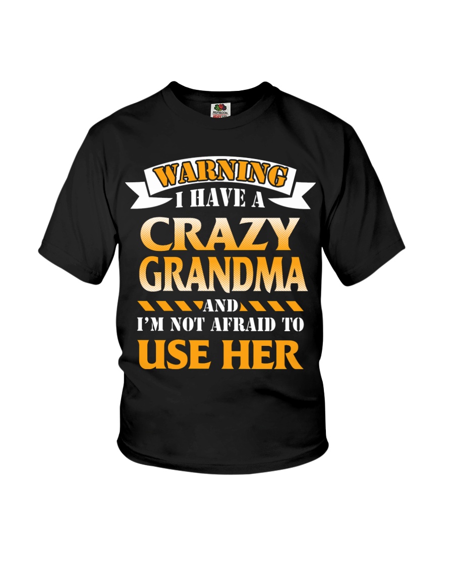 Warning Crazy Grandma Youth T-Shirt