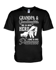 He Is Her Hero - She Is His Princess V-Neck T-Shirt thumbnail