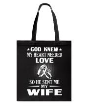 GOD SENT ME MY WIFE Tote Bag thumbnail
