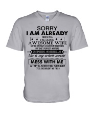 SHE IS MY WHOLE WORLD V-Neck T-Shirt thumbnail