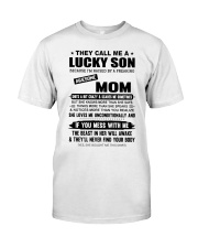 SHE LOVES ME UNCONDITIONALLY - MOM TO SON Premium Fit Mens Tee thumbnail