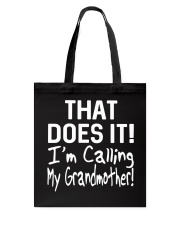 Calling Grandmother Tote Bag tile