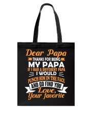 Thanks For Being My Papa Tote Bag thumbnail