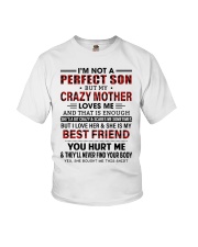 Crazy Mother Loves Me - Best Gift For Son Youth T-Shirt tile