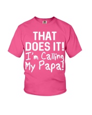 Calling Papa Youth T-Shirt front