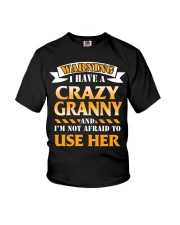 Warning Crazy Grandma Youth T-Shirt front