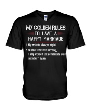 MY GOLDEN RULES TO HAVE A HAPPY MARRIAGE V-Neck T-Shirt thumbnail