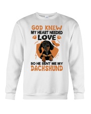 GOD SENT ME MY DACHSHUND Crewneck Sweatshirt thumbnail