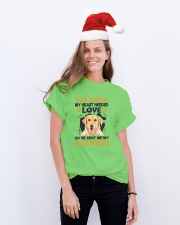 GOD SENT ME MY GOLDEN RETRIEVER Classic T-Shirt lifestyle-holiday-crewneck-front-1