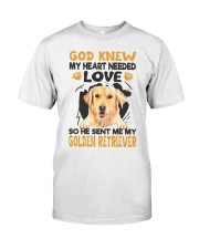 GOD SENT ME MY GOLDEN RETRIEVER Classic T-Shirt front