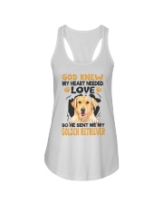 GOD SENT ME MY GOLDEN RETRIEVER Ladies Flowy Tank thumbnail