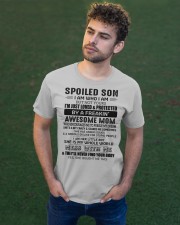 SHE IS MY WHOLE WORLD - SPECIAL GIFT FOR SON Classic T-Shirt apparel-classic-tshirt-lifestyle-front-43