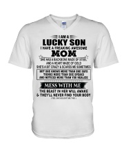 SHE HAS A BACKBONE MADE OF STEEL V-Neck T-Shirt thumbnail