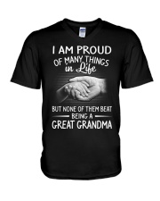 BEING A GREAT GRANDMA V-Neck T-Shirt thumbnail