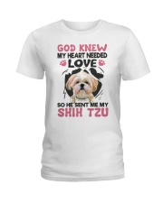 GOD SENT ME MY SHIH TZU Ladies T-Shirt thumbnail