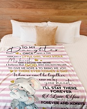 I LOVE YOU - TO DAUGHTER FROM MOM Large Fleece Blanket - 60" x 80" aos-coral-fleece-blanket-60x80-lifestyle-front-02