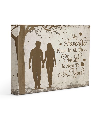 My Favorite Place In All The World Is Next To You Canvas-Wrap-Print