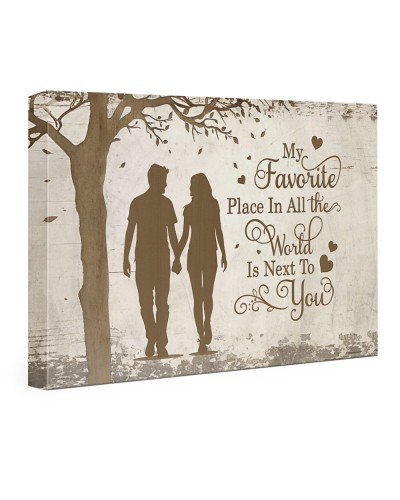 My Favorite Place In All The World Is Next To You Canvas-Wrap-Print