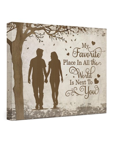 My Favorite Place In All The World Is Next To You Canvas-Wrap-Print