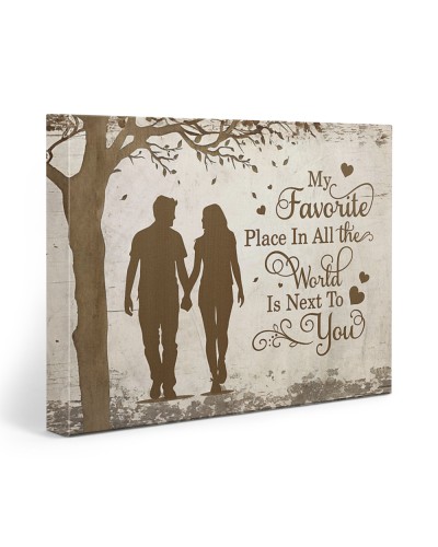 My Favorite Place In All The World Is Next To You Canvas-Wrap-Print