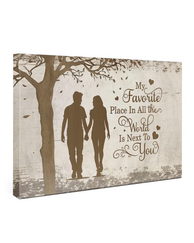 My Favorite Place In All The World Is Next To You Canvas-Wrap-Print