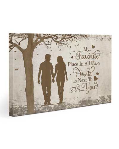 My Favorite Place In All The World Is Next To You Canvas-Wrap-Print
