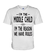 I'm The Middle Child V-Neck T-Shirt tile